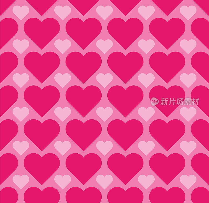 Valentine's Day Seamless Pattern With Pink Hearts